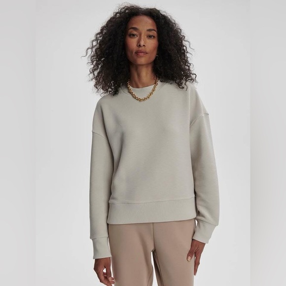 Varley Addelyn Sweat Long Sleeve Pullover Sweatshirt Dark Grey Small - Picture 1 of 9